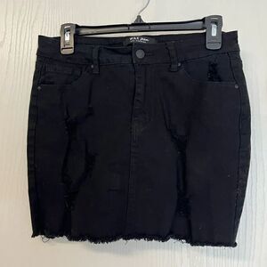 Wax Jean Skirt